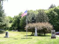 The war memorials on Main Street near Town Hall.