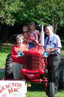 Southbury Farmer's Market: Tractor Mac with Bill & Kayanne Davis with Grandkids Jenny & Zachary Meyer