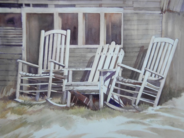 painting Hyannisport Rockers with an Adirondack
