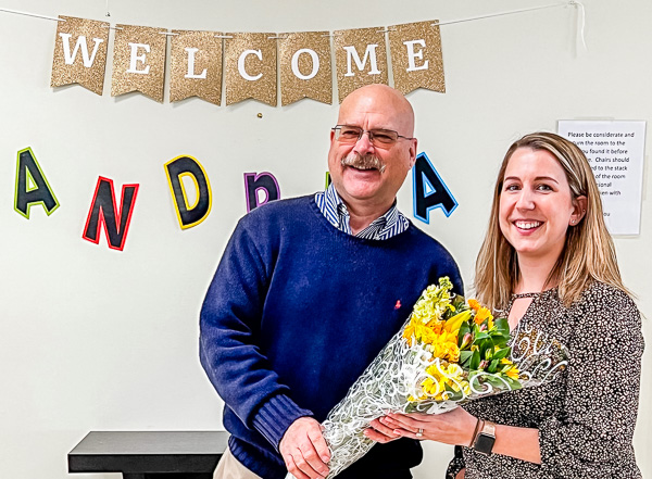 first selectman with senior center director