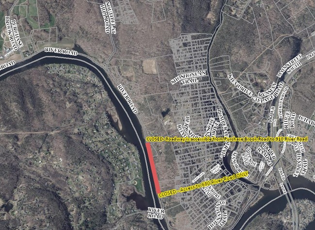 river road closure map