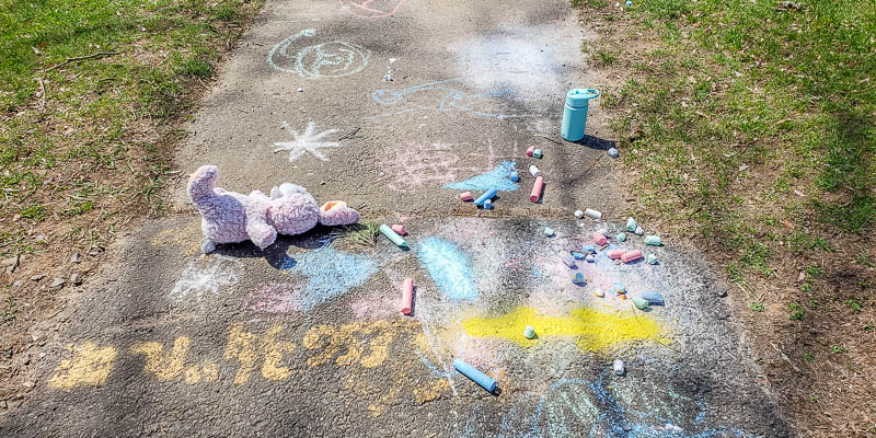 chalk drawing on sidewalk