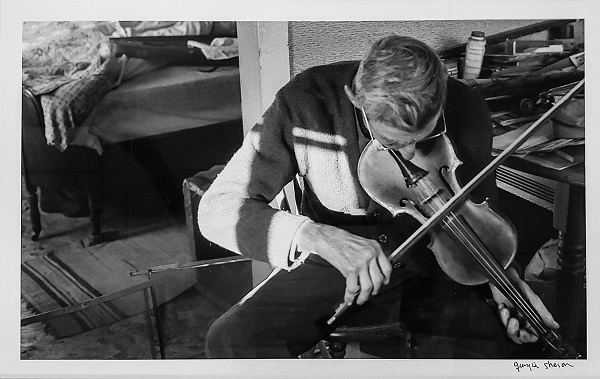 uncle john playing violin by georgia sheron