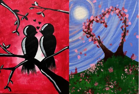 valentine's day themed paintings
