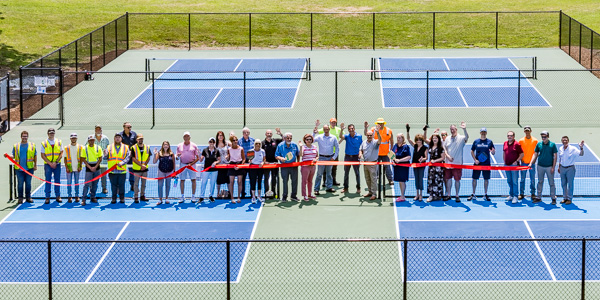 pickle ball courts ribbon cutting