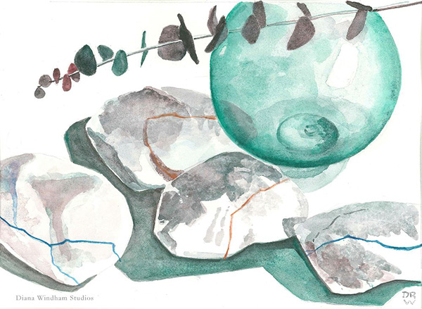 sea glass painting