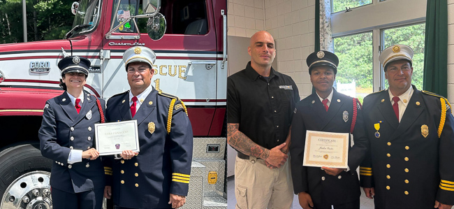 new firefighters with certificates