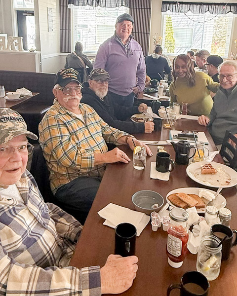 vietnam war veterans at breakfast