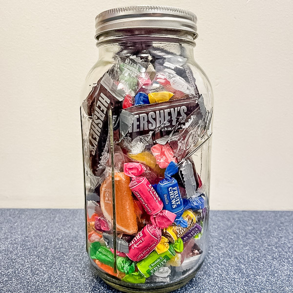 candy in a jar