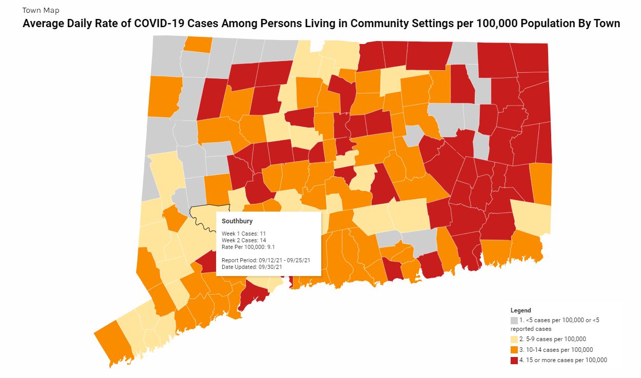 Covid-19 cases in southbury
