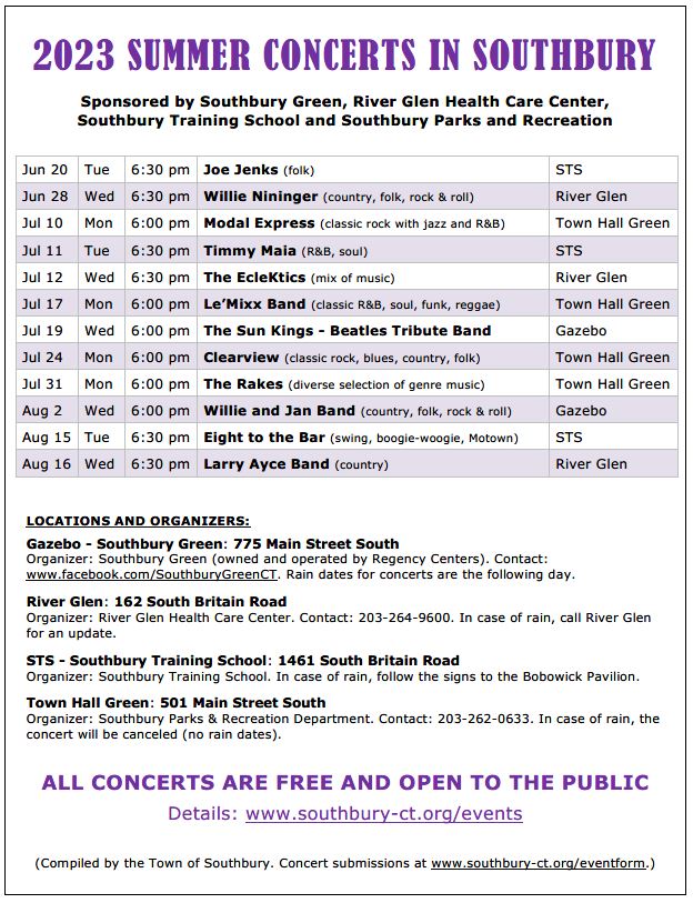 summer concerts flyer