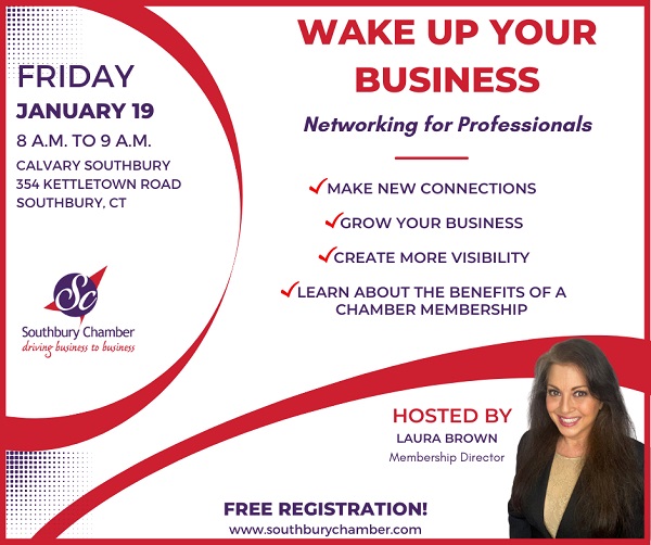 chamber wake up your business flyer