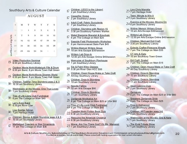 arts calendar