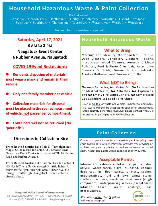 HHW collection flyer