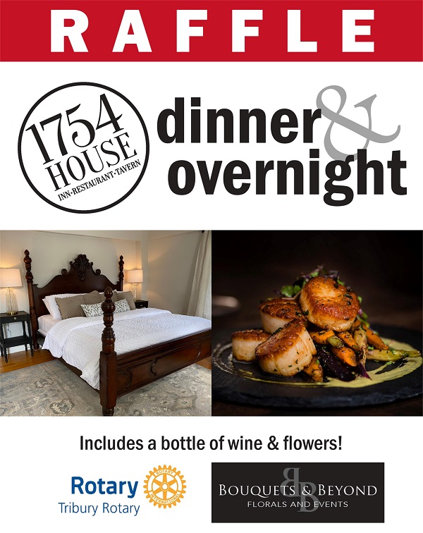 raffle for Dinner & Overnight at 1754 House 