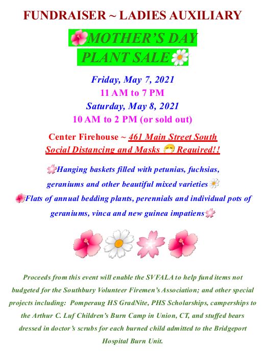 mother's day plant sale flyer