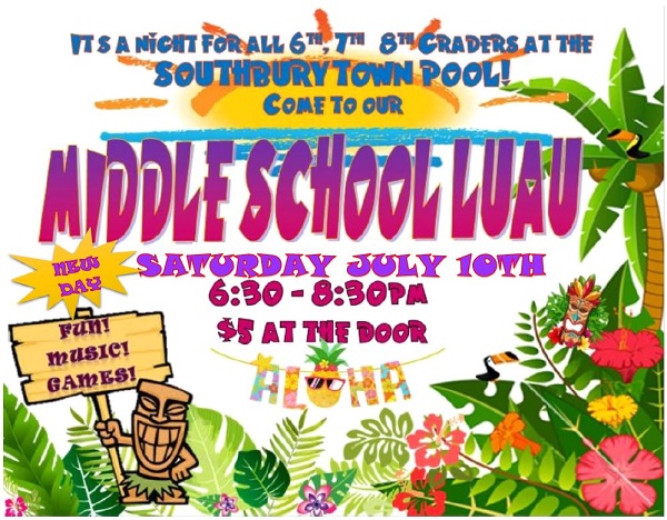 middle school pool party flyer