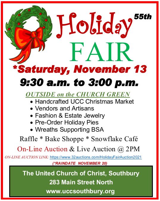 UCC holiday fair flyer