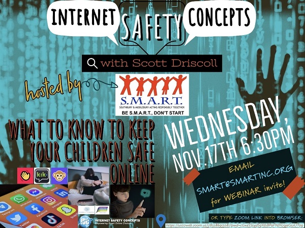 Internet safety webinar flyer