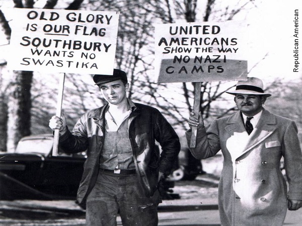 photo of protesting the nazis 