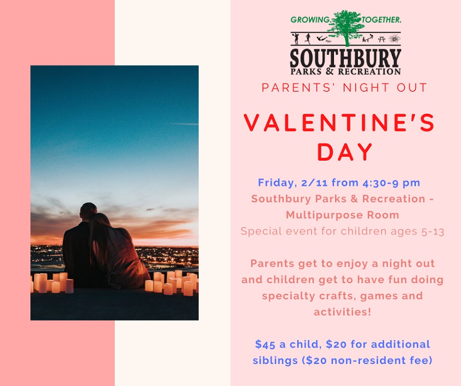 valentine's day parents' night out flyer