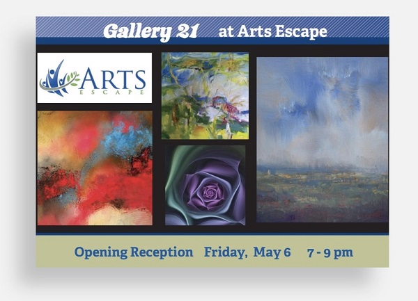 art gallery reception flyer