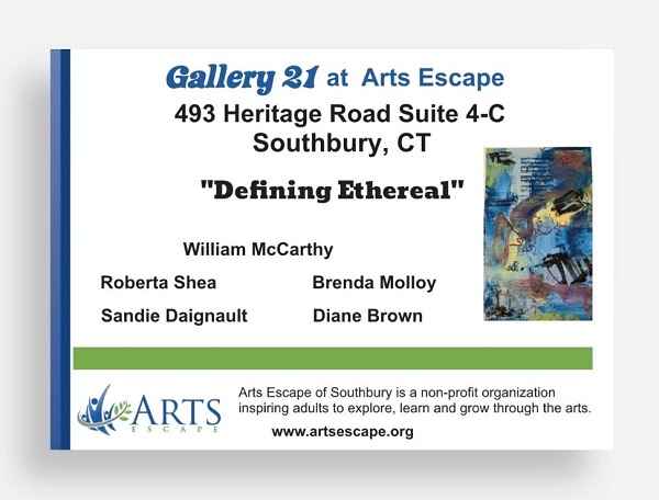 art gallery reception flyer