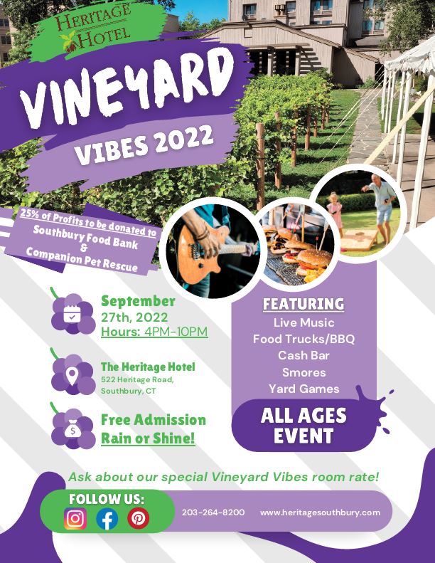flyer for vineyard vibes