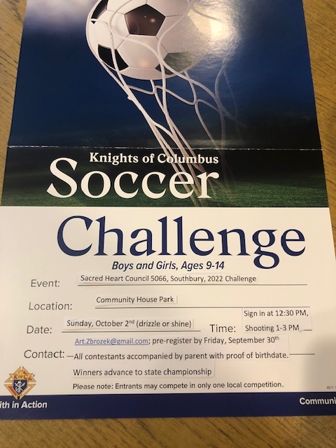 flyer for soccer challenge