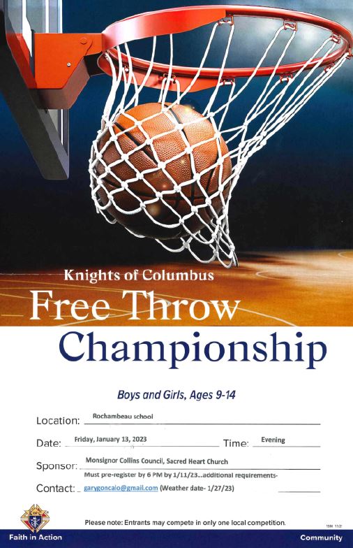 basketball free throw competition flyer