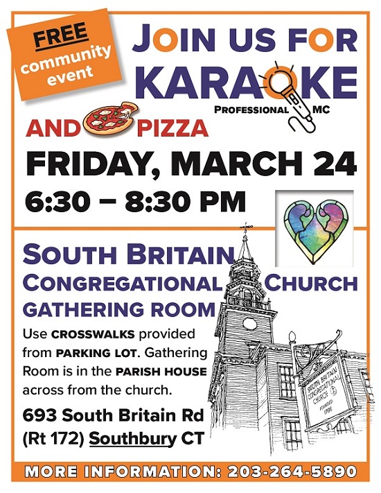 karaoke and pizza flyer