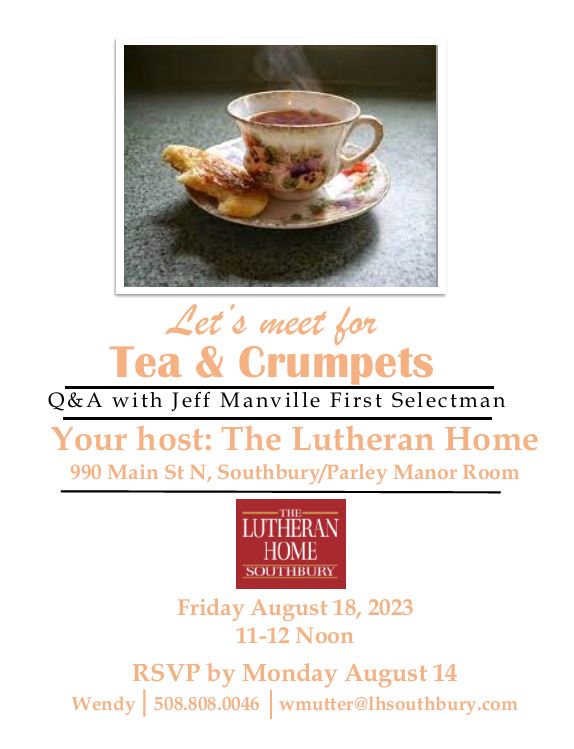 tea and crumpets flyer