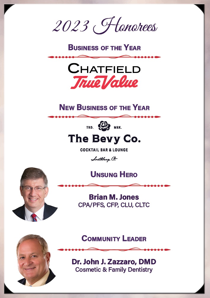 2023 southbury chamber honorees flyer