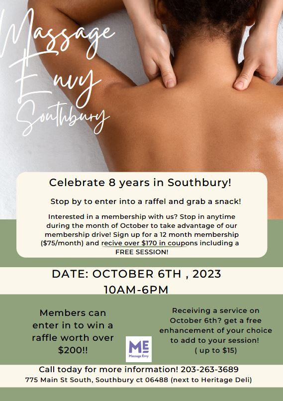 massage envy celebration flyer