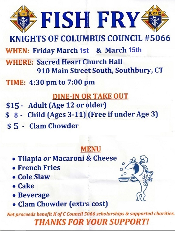 fish fry dinner flyer