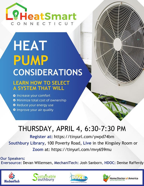 heat pump considerations event flyer