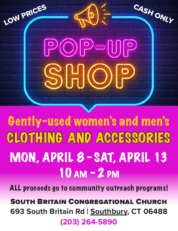 pop-up shop flyer