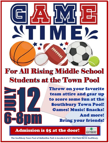 middle school pool party flyer