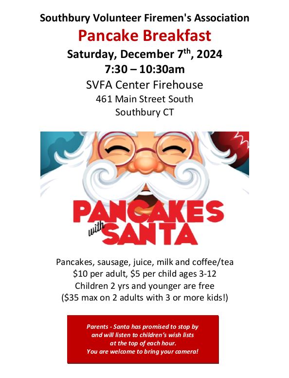 pancake breakfast with santa flyer