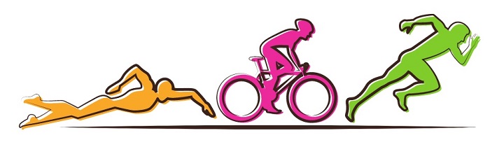 swim run bike graphic