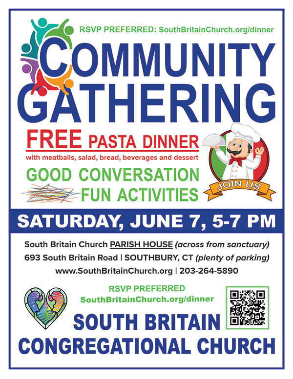 free community dinner flyer