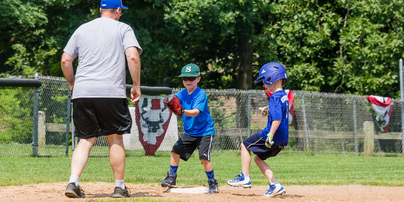 boys playing baseball