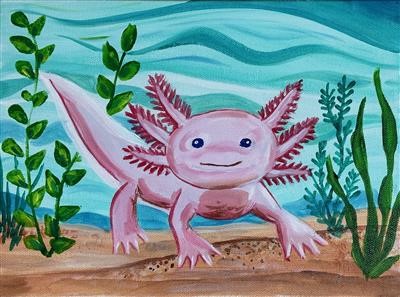 painting of axolotl