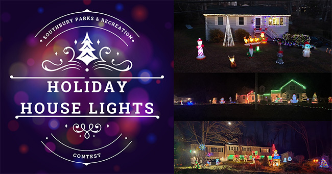 holiday house light contest flyer with some submissions