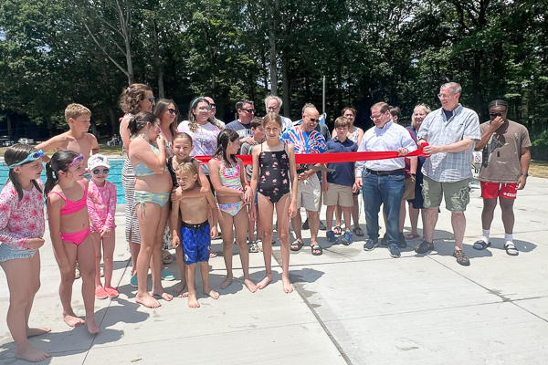 pool ribbon cutting