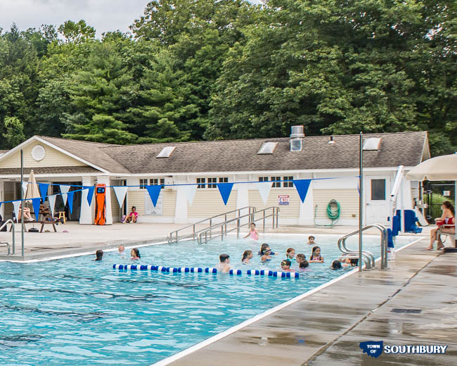 pool and pool house
