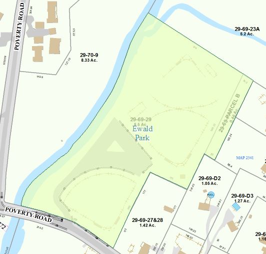 GIS map of Ewald park