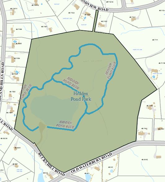 GIS map of Hidden Pond park