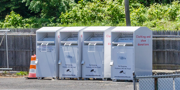 textile recycling bins